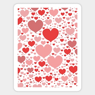 Red Lovely Hearts Magnet